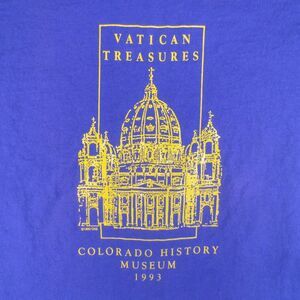 VTG 1993 Vatican Treasures Colorado History Museum T Shirt Mens XL Single Stitch